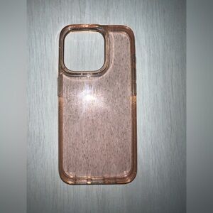 3/$15 IPhone 15 Pro Transparent Light Pink Sparkly Case
